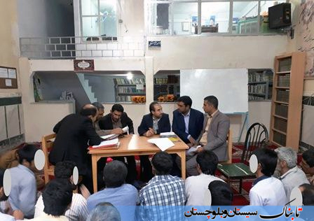 حضور مسئولین قضایی شهرستانهای سیب وسوران و مهرستان در زندان سراوان