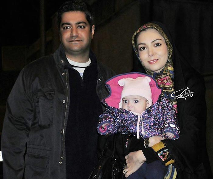 آزاده نامداری با همسر و دخترش گندم در جشنواره فیلم فجر !/ عکس